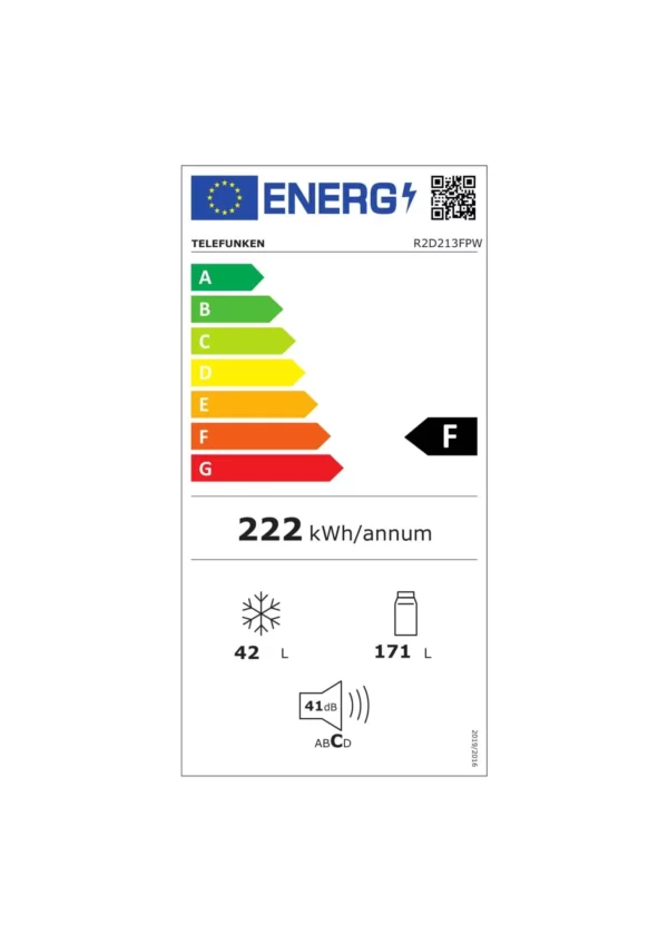 PETIT REFREGIRATEUR CONGELATEUR TELEFUNKEN R2D213FPW – Image 3