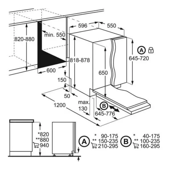 LAVE VAISSELLE TOUT INTEGRABLE ELECTROLUX EEQ47305L 14C 42 DB - site Surplus Habitat 34